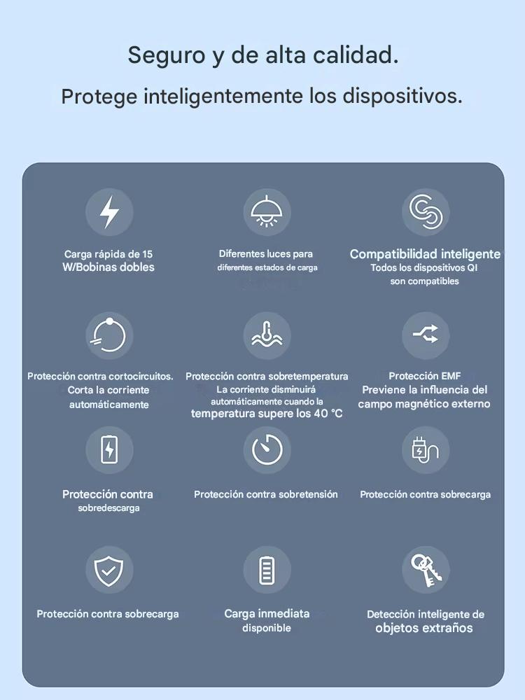 Cargador Inalámbrico Magnético 3 en 1